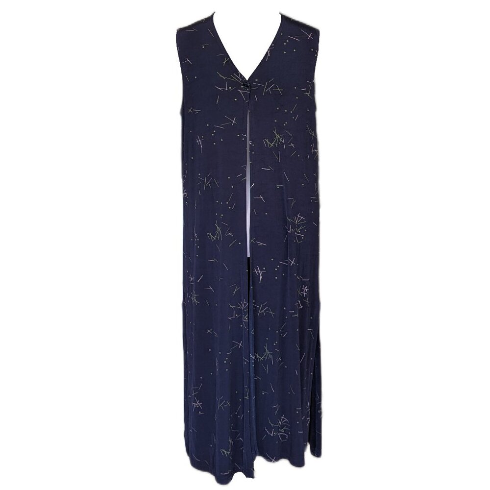 Long Vintage Navy Vest